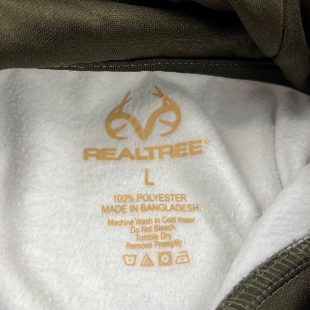 Realtree Edge Pullover Hoodie Mens L Brown Camouflage Fleece Hunting Y2K Fishing - Picture 3 of 9